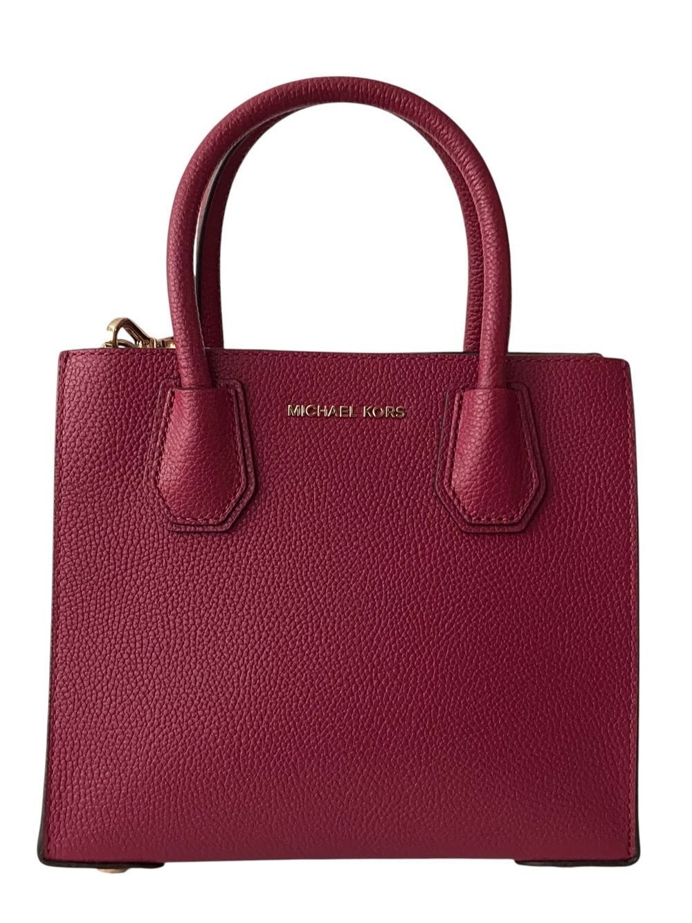Michael Kors Pebbled Satchel in Wine